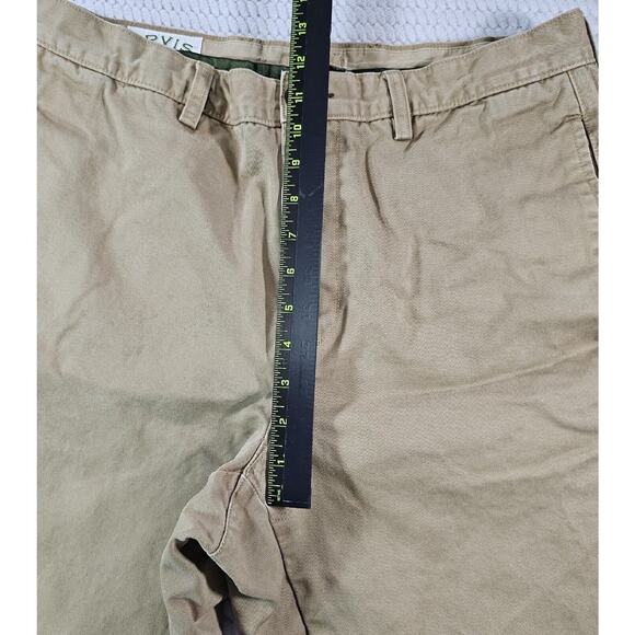 Orvis Pants Mens Size 34 Flat Front Khaki Work Wear Casual - Picture 5 of 9